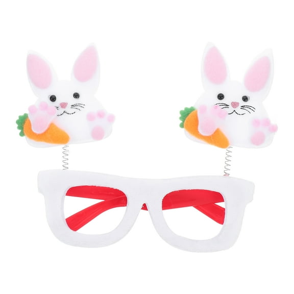 LYTMENT Adorable Bunny Holding Carrot Eyewear For Easter Party Novelty Glasses Festival Glasses Frames Easter Photo Booth Prop Party Favor