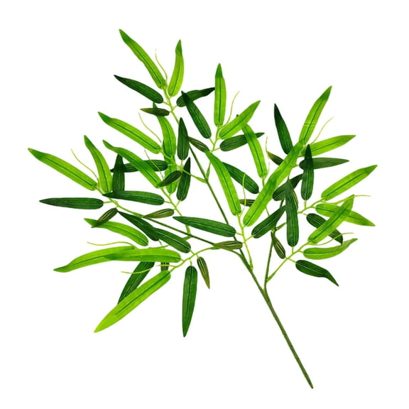 WEUVEB 4-Pack Artificial Leaf Stems, Realistic Faux Greenery for Home, Office, Room Decor and Indoor Plant Arrangements