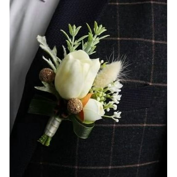 WEUVEB Wedding Decoration Artificial Flower Boutonniere Multi 1Set