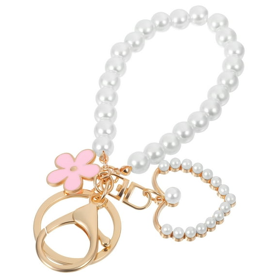 WEUVEB Stylish Faux Beaded Keychain Wristlet Pendant for Backpack Purse Charm