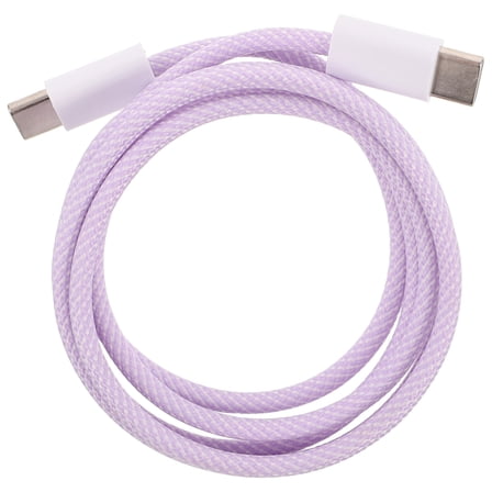 WEUVEB Fast Charging USB C to C Cable in Purple with Sturdy Braided Material