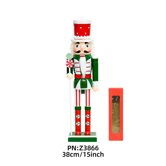 WEUVEB Nutcracker Christmas Decor Wooden Nutcracker Puppet Multi 1Pack For Holiday Decor