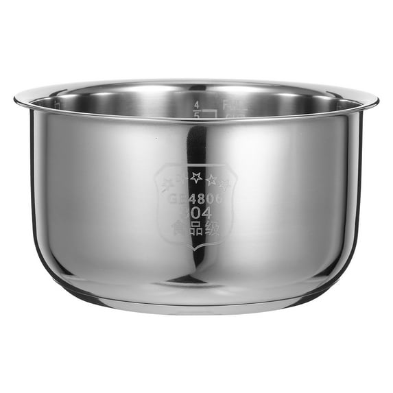 WEUVEB Portable Rice Cooker Inner Pots Stainless Steel Round Kitchenware 1Set