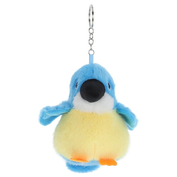 WEUVEB Mini Bag Pendant Plush Parrot Keychain Sky-blue 1 Pcs