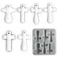 thumbnail image 1 of LYTMENT DIY Cross Pendant Mold For Epoxy Resin Flexible Silicone Molds For Craft Keychain Jewelry Making Unique Cross Crafting Charms, 1 of 8