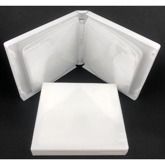 WEUVEB Disc Storage Case White with Insertable Pages for Home and Office Use