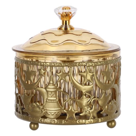 WEUVEB Golden Candy Tray Iron and Plastic Versatile Use for Eid Aladha Celebrations