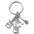 thumbnail image 1 of WEUVEB Metal Music Keychain Music Keychain Silver Zinc Alloy 1Pack, 1 of 8