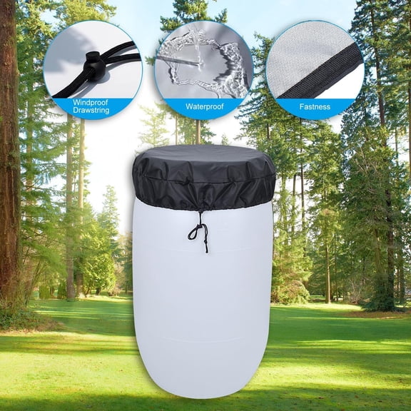 WEUVEB Lid Cover for Bucket Black Oxford Cloth Dust Protection for Outdoor Use 1Set