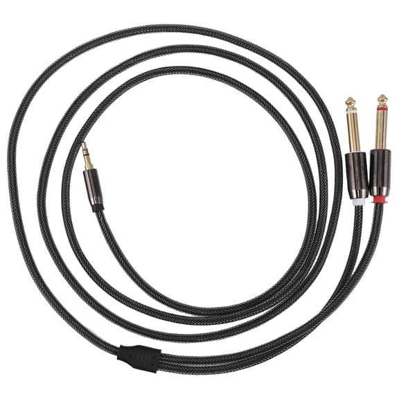 WEUVEB Durable Phone Audio Cable with Stable Clear Sound Black Dual Core