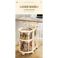 thumbnail image 1 of WEUVEB Ivory Storage Trolley with Drawers Plastic Rolling Utility Cart, 1 of 8