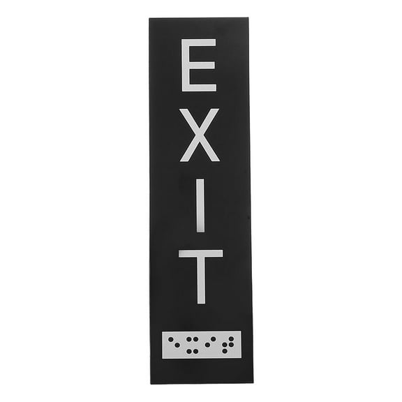 WEUVEB Emergency Sign Exit Sign Acrylic Black 1Pack