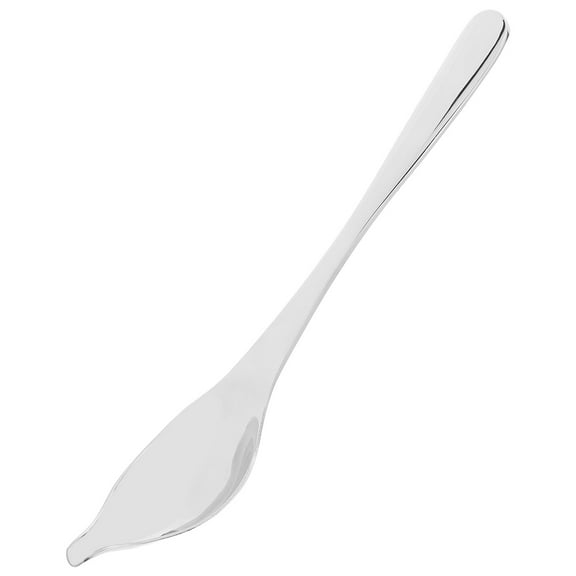 WEUVEB Multifunctional Stainless Steel Saucier Spoon for Precise Sauce Drawing Silver