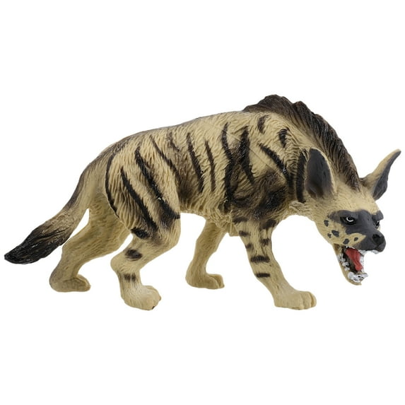 WEUVEB Simulation Animal Hyena Figurine Lifelike Design For Girls Home Decor 1Set