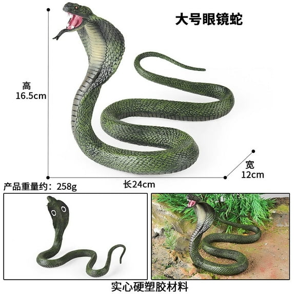 WEUVEB Lifelike Snake Model Olive Green Plastic 1Pcs Back to School