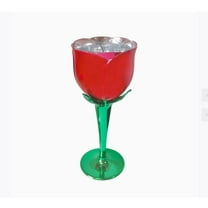WEUVEB Red Plastic Wine Glasses Rose Shaped Reusable for Home Parties
