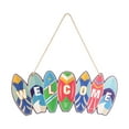 thumbnail image 1 of WEUVEB Surfboard Shaped Beach Decor Wooden Multi Party Decoration Hawaiian Style 1Set, 1 of 8