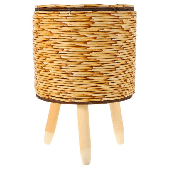 LYTMENT Triangle Plant Display Stand Woven Flower Rack For Indoor Creative Container Desktop Succulent Storage Holder Farmhouse Plant Stand