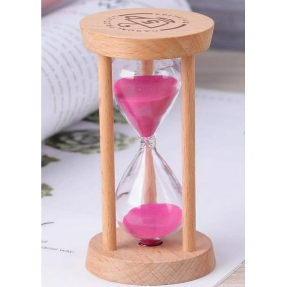 WEUVEB Creative Wooden Glass Hourglass Timer with Three for Home Cooking and Decor