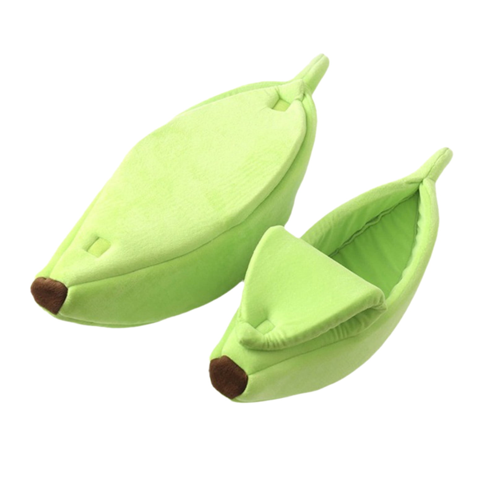LYTiang Cute Banana Cat Bed Soft Banana Cat Bed With Half Open Lid Pet