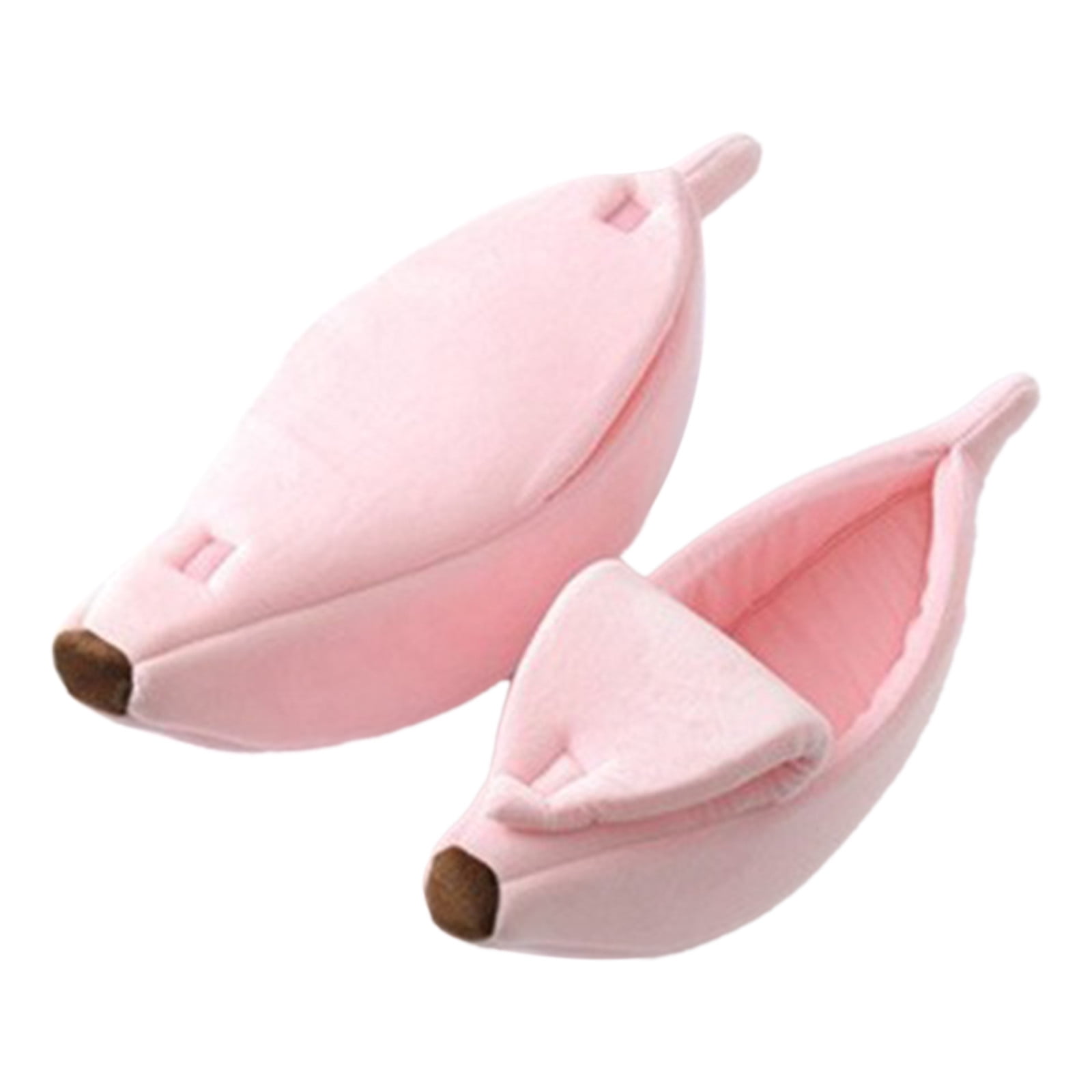 LYTiang Cute Banana Cat Bed Soft Banana Cat Bed With Half Open Lid Pet