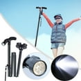 LYTiang Folding Elderly Mountaineering Stick With LED Lights