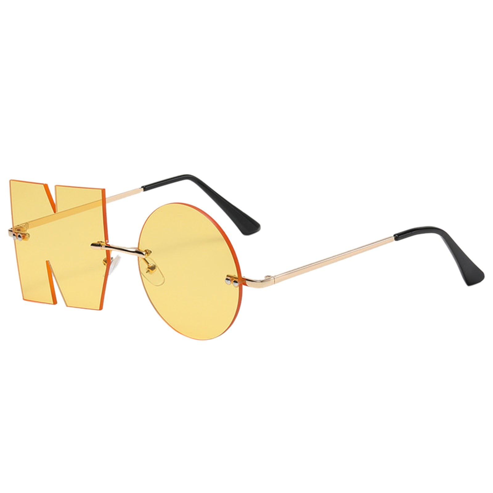 LYTiang NO Party Rimless Irregular Design Sunglasses For Both Men And