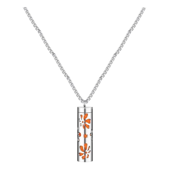 LYTiang Perfume Bottle Necklace Body Jewelry Gift Birthday Gift Male Necklace Diffuser Gift Male Stainless Steel Perfume Male Face Necklaces for Women