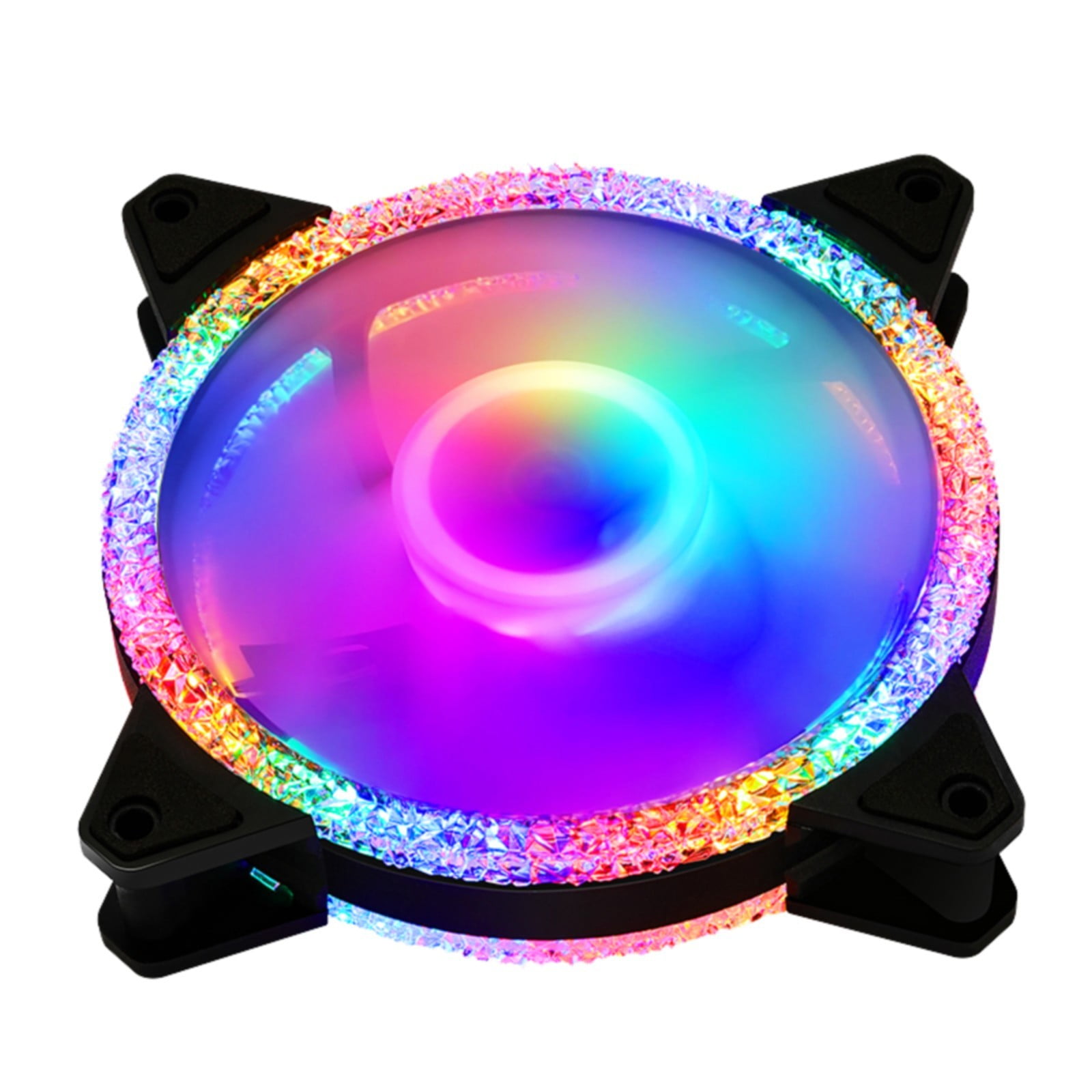 LYTiang RGB Case Fans 120mm DIY Black PC Fan Quiet Computer Cooler 3