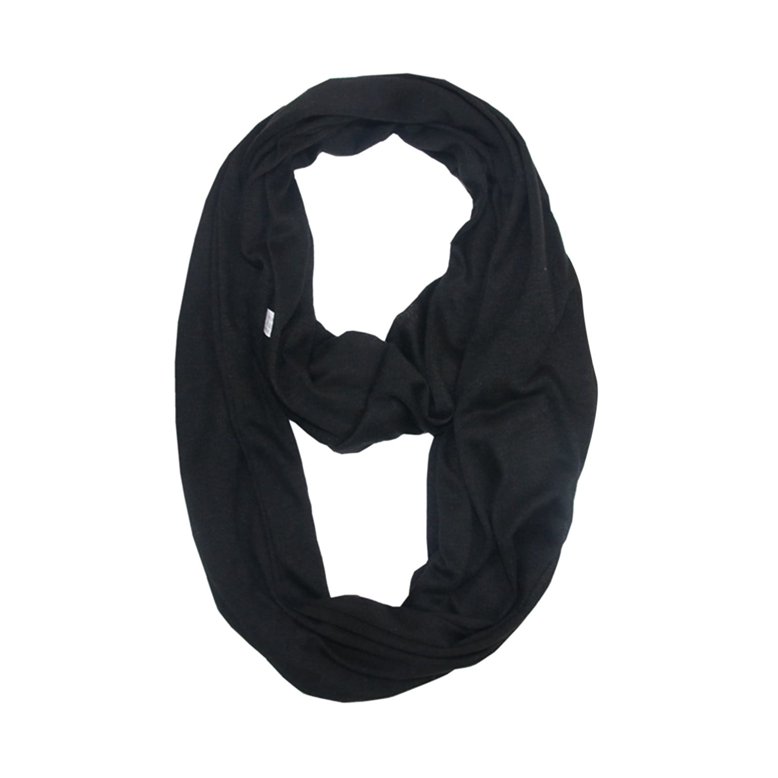 LYTiang Storage Zipper Pocket Scarf Solid Color Unlimited Scarf Pocket