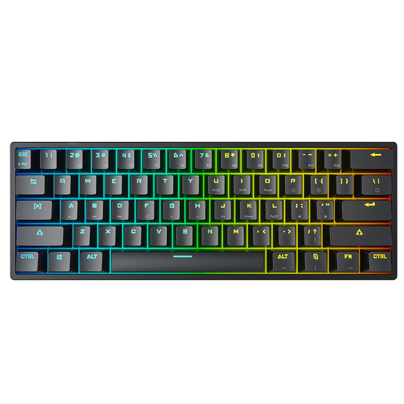 LYTiang Wired Mechanical Gaming Keyboard RGB Backlight No Ghosting 61 Keys Illuminated USB Wired