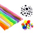thumbnail image 1 of LYU 1 Set Pipe Cleaners Soft Touch Super Dense Plush Handmade Various Shape DIY Fluffy Non-shedding Flower Miniature Model Craft Material Chenille Stem With Cartoon Eyes, 1 of 8