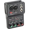 LYU2 Channel Audio Mixer, DJ Audio Mixer, USB 48V Phantom Power