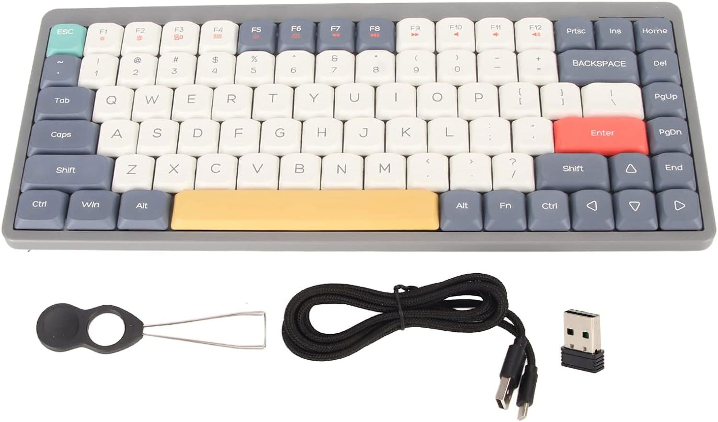 LYU75 Wireless Mechanical Keyboard, 84 Keys Bluetooth Keyboard with 3