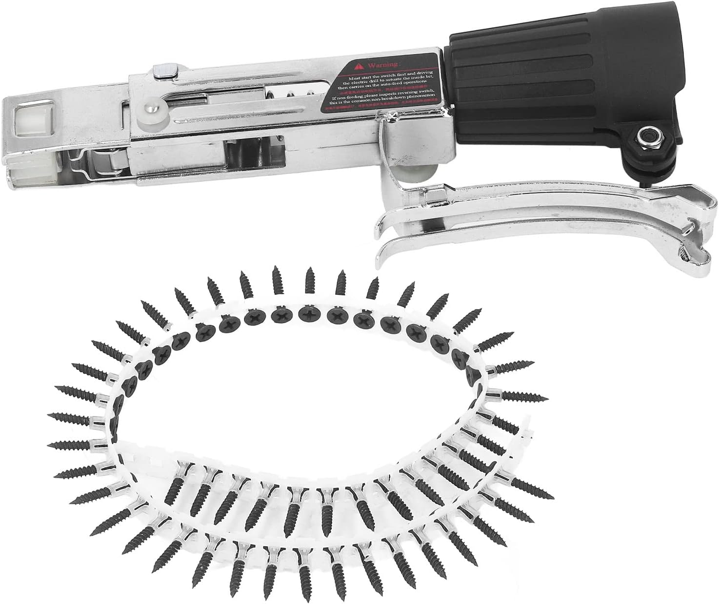 LYUDrywall Automatic Chain Screw Gun, Aluminum Auto Feed Screw Spike