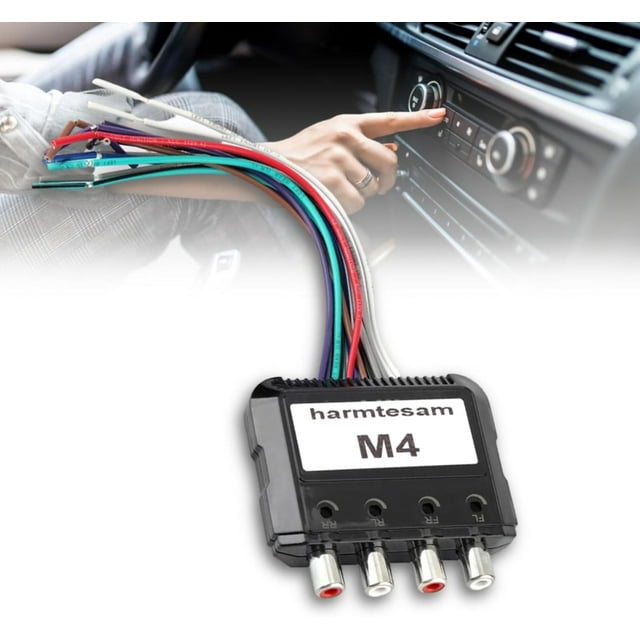 LYUHigh to Low Audio Converter, 4 Channel Car Audio Converter, Car