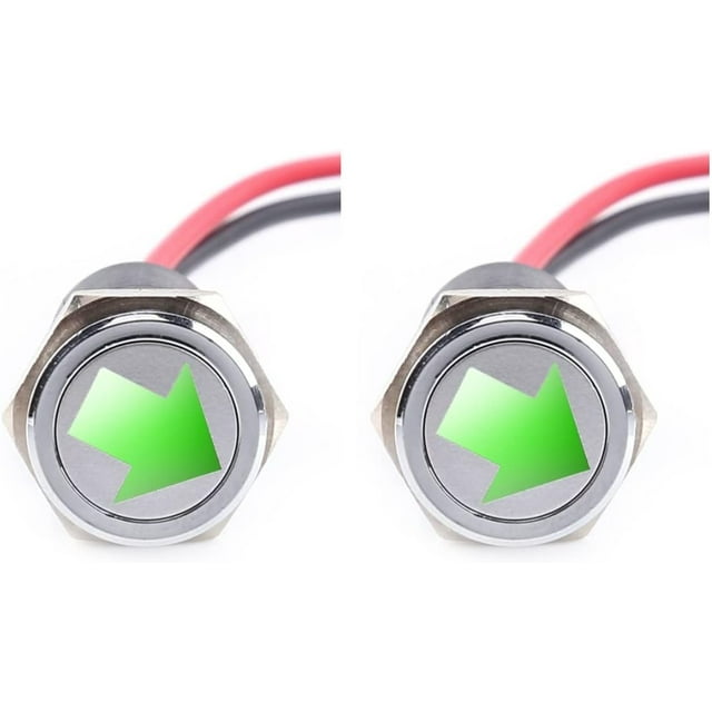 LYULED Dash Panel Warning Fog Turn Light Indicator 14mm 12V LED