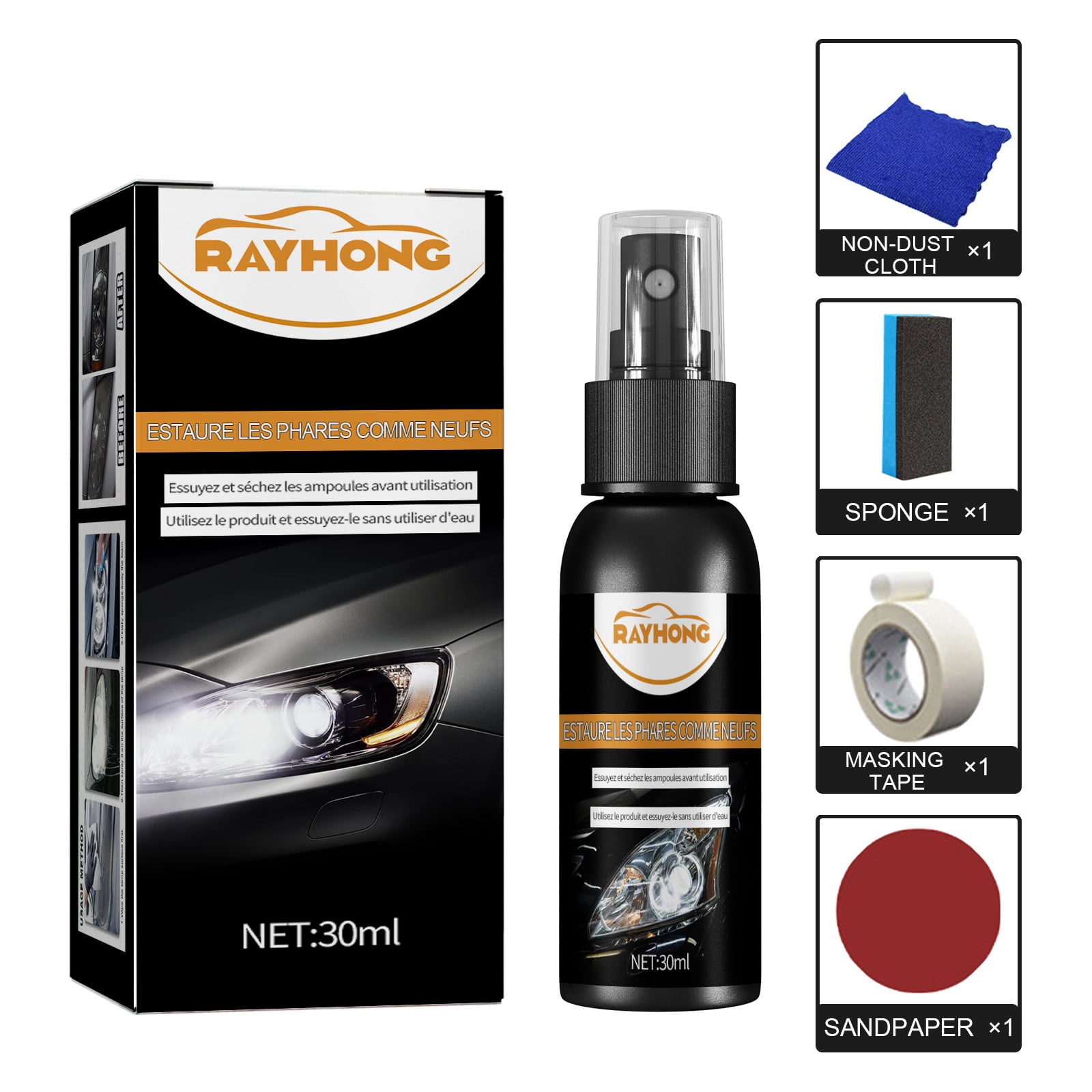 LYUCRAZ Headlight clear coat spray Meguiars headlight spray Headlight spray Automotive Headlight