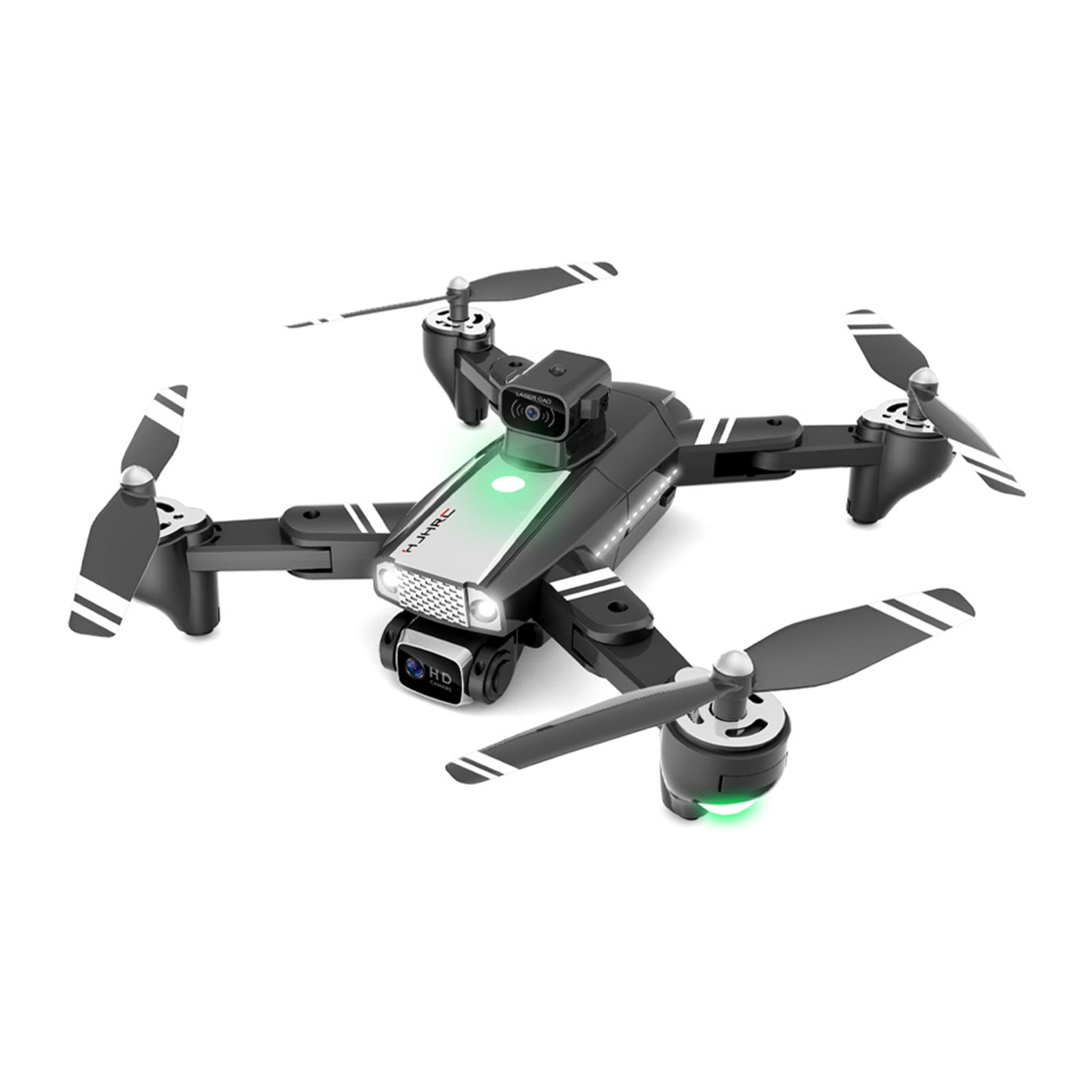 LYUCRAZ Self Flying Drone That Follows You HJ69 UAV 4 way Obstacle Avoidance 4K Positioning Electrically Adjustable Dual Camera Folding Aircraft Black Free Size Walmart