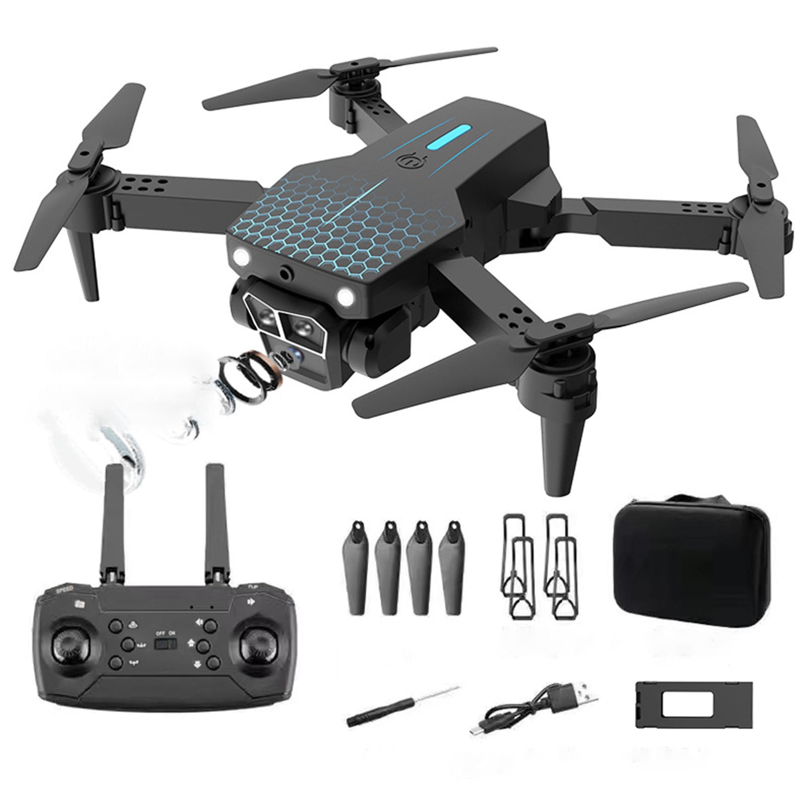 LYUCRAZ Small Drone with Camera Folding Drone with 1080P HD Camera Aerial Rc Quadcopter Altitude