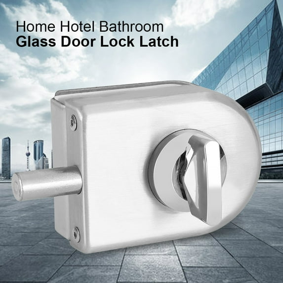 LYUMO 10~12mm Stainless Steel Glass Door Lock Latch Rotary Knob Open/Close Home Hotel Bathroom Use,Door Lock, Lock Latch