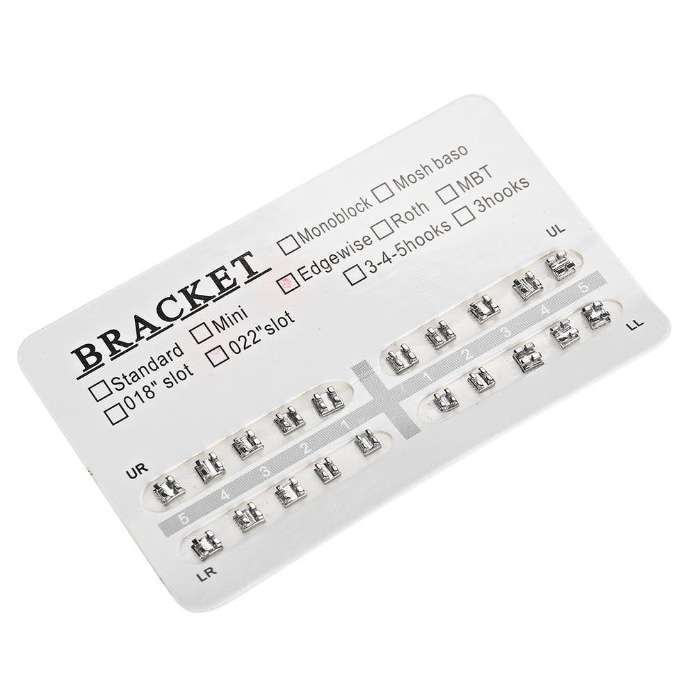 LYUMO 10 Packs Metal Dental Teeth Orthodontics Brackets Braces Mini, Tooth Care Tools, Dental Orthodontics Brackets Braces