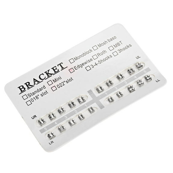 LYUMO 10 Packs Metal Dental Teeth Orthodontics Brackets Braces Mini, Tooth Care Tools, Dental Orthodontics Brackets Braces