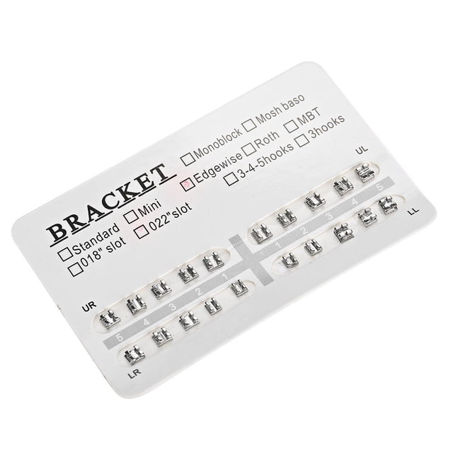LYUMO 10 Packs Metal Dental Teeth Orthodontics Brackets Braces Mini ...
