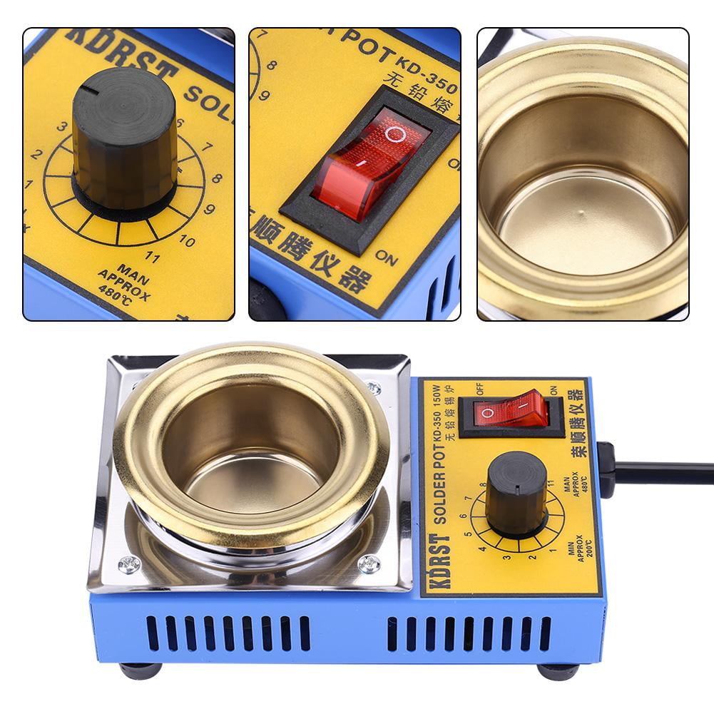 LYUMO 110V 150W Solder Pot Soldering Desoldering Bath Titanium Plate