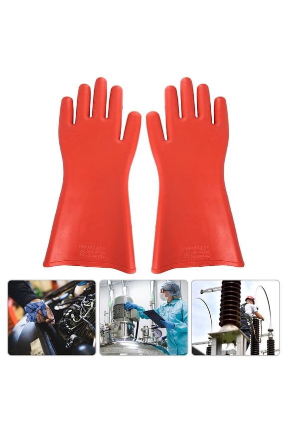 12KV High-voltage Proof Rubber Insulated Gloves Waterproof Safety Electrical Protective Power Gloves