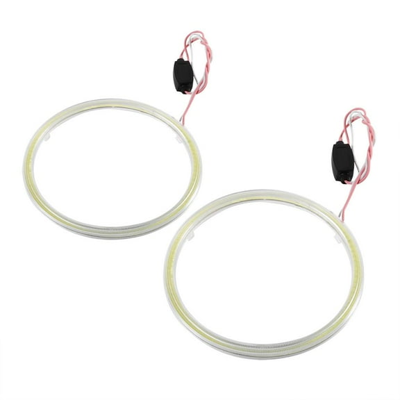 LYUMO 1pair Auto Halo Rings Angel Eye COB Chips Headlight DRL LED For Motorcycle Car, Halo Rings Headlight,COB Chips Headlight