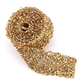 LYUMO 1yard 30mm Diamond Mesh Wrap Roll Sparkle Crystal Rhinestone Ribbon Decoration, Diamond Mesh Wrap, Rhinestone Ribbon