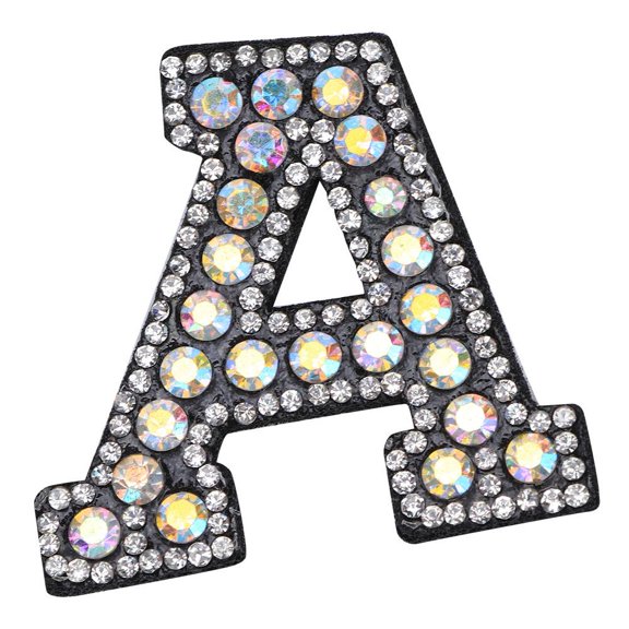 LYUMO 26Pcs Letter Applique Rhinestones Non-woven Fabric Clothes Bags Patches Accessories,Letter Applique, Bags Accessories