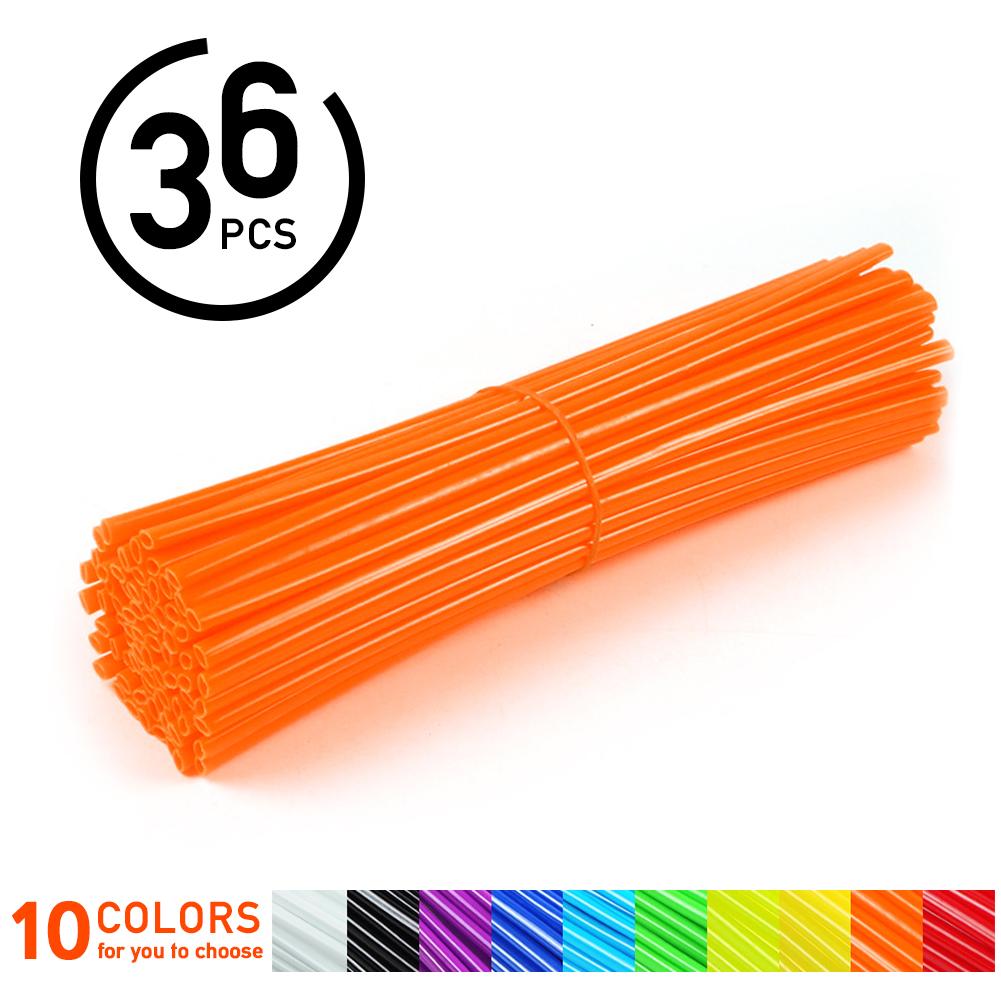 Motocross Accessories 36 Pcs Motorcycle Wheel Spoke Protector Wraps - Rim Skin Trim Covers For Bike Wheels In 5 Colors Spoke Protectors
